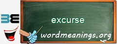 WordMeaning blackboard for excurse